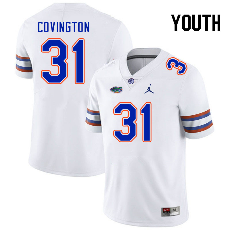 Youth #31 Ahman Covington Florida Gators College Football Jerseys Stitched Sale-White